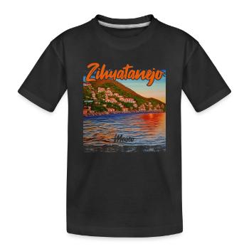 Coucher de soleil à Zihuatanejo, Mexique - T-shirt bio Premium Enfant - noir - Devant