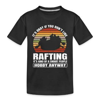 Rafting Raft Gift Paddler Rafting - Kids' Premium Organic T-Shirt - black - Front