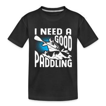Rafting Raft Gift Paddler Rafting - Kids' Premium Organic T-Shirt - black - Front