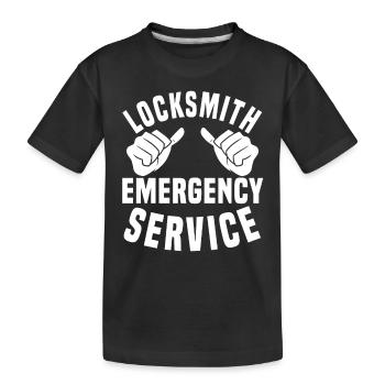 Serrurier service d’urgence serrurier - T-shirt bio Premium Enfant - noir - Devant