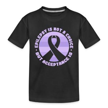 L’épilepsie n’est pas un choix, mais l’accès l’est - T-shirt bio Premium Enfant - noir - Devant