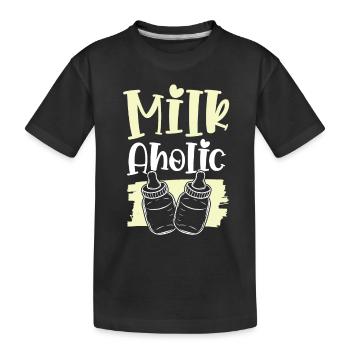 Lait pour bébé - T-shirt bio Premium Enfant - noir - Devant