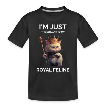 Je suis juste le serviteur drôle de chat royal - T-shirt bio Premium Enfant - noir - Devant