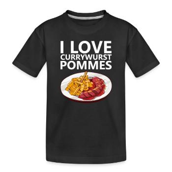 Currywurst Frites Bratwurst Ruhrpott Ruhrgebiet - T-shirt bio Premium Enfant - noir - Devant