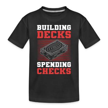 Construire des decks Chèques de dépenses Jeux de cartes à collectionner - T-shirt bio Premium Enfant - noir - Devant