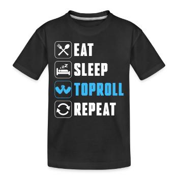 Eat Sleep Toproll Repeat Armwrestler Funny Arm - T-shirt bio Premium Enfant - noir - Devant