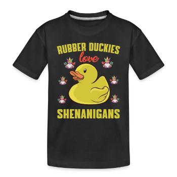 Retro Fährschiff Bekleidung Containerschiff - Kinder Premium Bio T-Shirt - Schwarz - Vorne