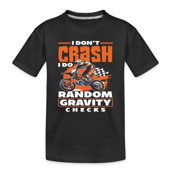 Motocross Stuntman Dirt Bike Biker - Kinder Premium Bio T-Shirt - Schwarz - Vorne
