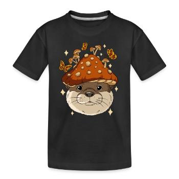 Loutre Cottagecore - T-shirt bio Premium Enfant - noir - Devant