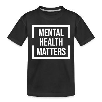 Psychische Gesundheit Ist Wichtig Nationaler - Kinder Premium Bio T-Shirt - Schwarz - Vorne
