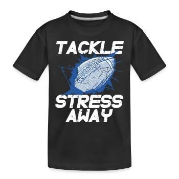Stress Management Sport Stress Awareness Football - Kids' Premium Organic T-Shirt - black - Front