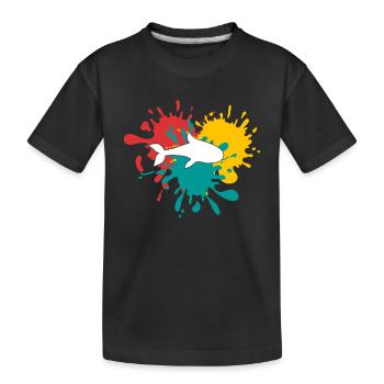 Delfin - Kinder Premium Bio T-Shirt - Schwarz - Vorne
