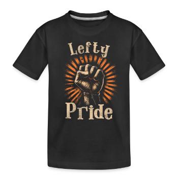 Left Handed Lefty Left-Hander Leftie Buddy - Kids' Premium Organic T-Shirt - black - Front