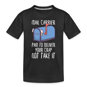 Postangestellte Postdame Postbote Post - Kinder Premium Bio T-Shirt - Schwarz - Vorne