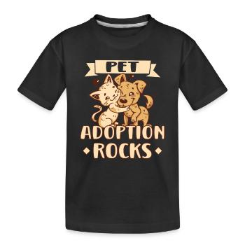 Animal RESCUE ANIMAL RIGHTS RESCUE Animal ADOPTION - Kinder Premium Bio T-Shirt - Schwarz - Vorne