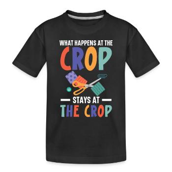 Ce qui se passe à la récolte reste à la récolte - T-shirt bio Premium Enfant - noir - Devant