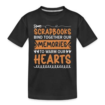 Les albums relient les souvenirs et réchauffent le - T-shirt bio Premium Enfant - noir - Devant