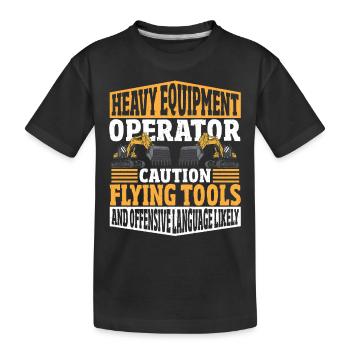 Opérateur de machine Opérateur de machine de construction Machines de construction - T-shirt bio Premium Enfant - noir - Devant