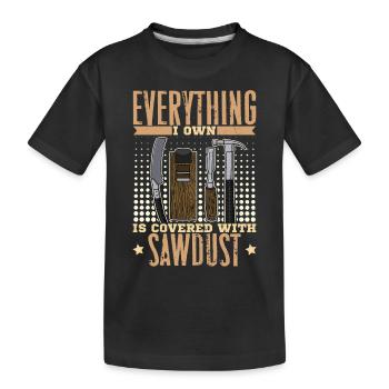 carpenter carpentry carpentry woodworker profession - Kids' Premium Organic T-Shirt - black - Front