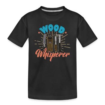 carpenter carpentry carpentry woodworker profession - Kids' Premium Organic T-Shirt - black - Front