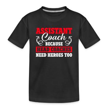 Assistant Trainer - Kids' Premium Organic T-Shirt - black - Front