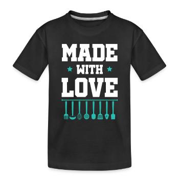 Aimer cuisiner - T-shirt bio Premium Enfant - noir - Devant