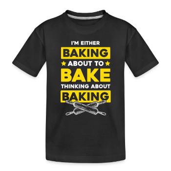 Baking Baker - Kids' Premium Organic T-Shirt - black - Front