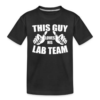 Funny Lab Team Outfit for Men - Kids' Premium Organic T-Shirt - black - Front