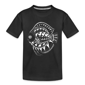 Poisson Maori Polynésien Tatouage - T-shirt bio Premium Enfant - noir - Devant