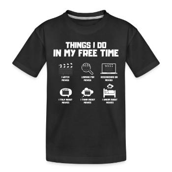 Cinéma geek - T-shirt bio Premium Enfant - noir - Devant