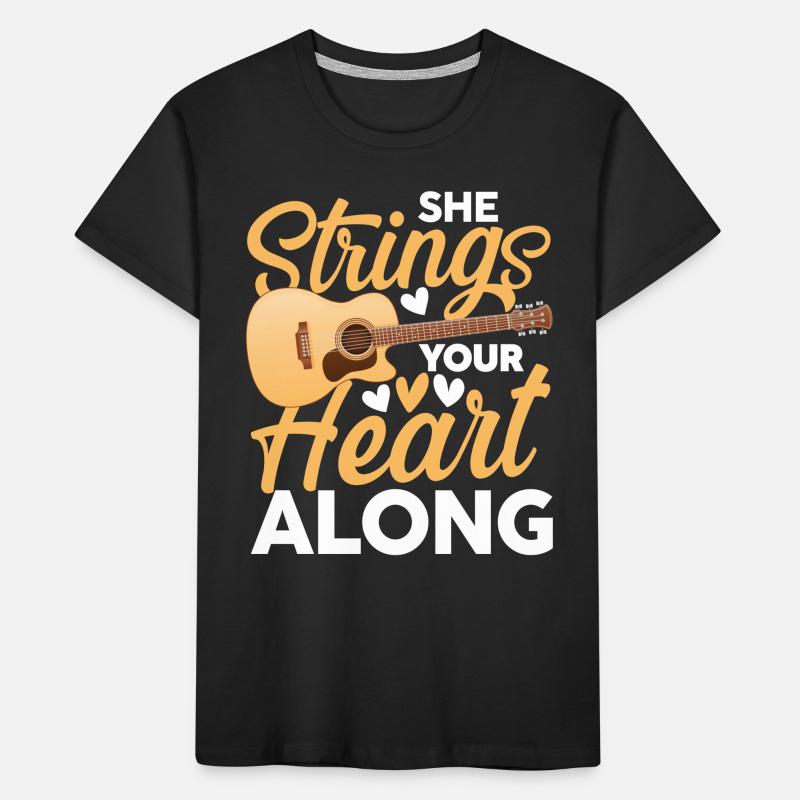 She Strings Your Heart Along Kinder Premium Bio T-Shirt