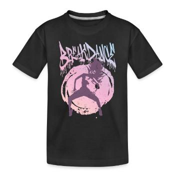 B-Girl Hip-Hop Tänzerin Breakdance - Kinder Premium Bio T-Shirt - Schwarz - Vorne