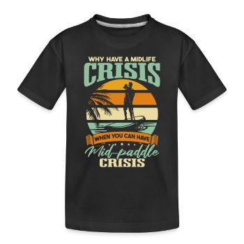 Angebot SUP Stand-Up Paddleboarding - Kinder Premium Bio T-Shirt - Schwarz - Vorne
