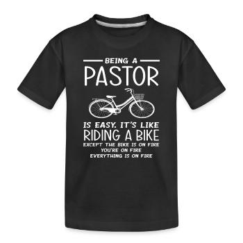 Pasteur Pasteur Vélo Prêcher - T-shirt bio Premium Enfant - noir - Devant