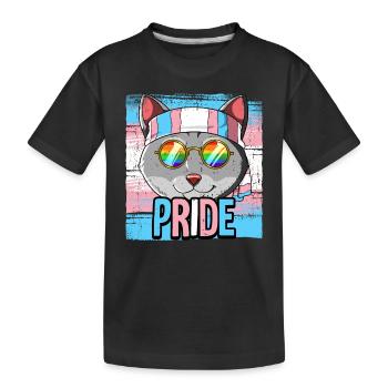 Pride LGBTQ Transgender Flagge Kostüm Pride Month - Kinder Premium Bio T-Shirt - Schwarz - Vorne