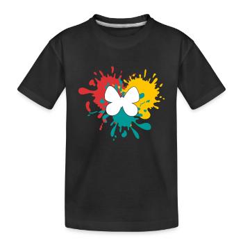Schmetterling - Kinder Premium Bio T-Shirt - Schwarz - Vorne