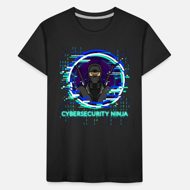 Programmeur de code ninja de cybersécurité Nerd T-shirt bio Premium Enfant
