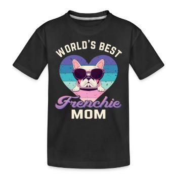 Französische Bulldogge Français Bulldog Frenchie - T-shirt bio Premium Enfant - noir - Devant