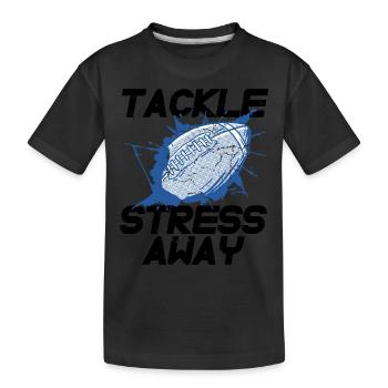 Stress Management Sport Stress Awareness Football - Kids' Premium Organic T-Shirt - black - Front