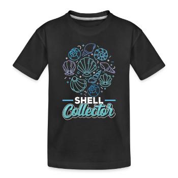 Shell collectors Mussel collectors collect mussels - Kids' Premium Organic T-Shirt - black - Front