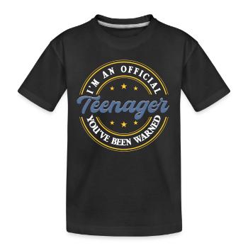 Ich bin ein offizieller Teenager - Kinder Premium Bio T-Shirt - Schwarz - Vorne