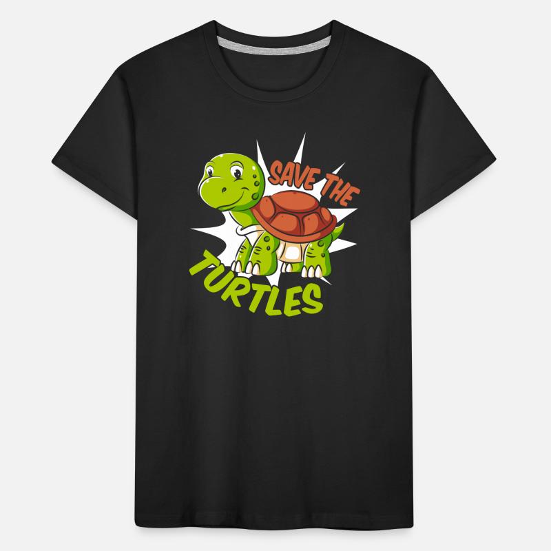 Save The Turtles Giant Tortoise Turtle Kids' Premium Organic T-Shirt