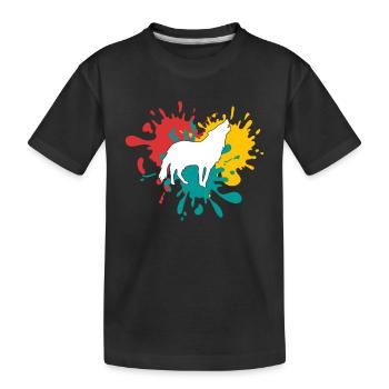 Silhouette de loup - T-shirt bio Premium Enfant - noir - Devant