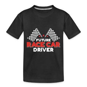 Futur pilote de course - voiture - T-shirt bio Premium Enfant - noir - Devant