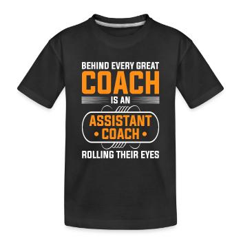 Assistant Trainer - Kids' Premium Organic T-Shirt - black - Front