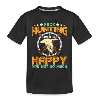 Duck Hunt Duck Hunter Bird Hunting Duck Hunting - Kinder Premium Bio T-Shirt - Schwarz - Vorne