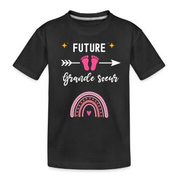 future grande sœur cadeau naissance - T-shirt bio Premium Enfant - noir - Devant