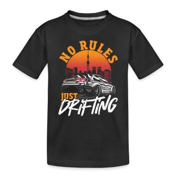 Driften Autorennen Drift Schneedriften Extrem - Kinder Premium Bio T-Shirt - Schwarz - Vorne
