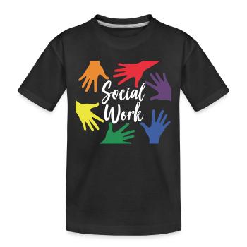 Travail social Travail social Profession de travailleur social - T-shirt bio Premium Enfant - noir - Devant