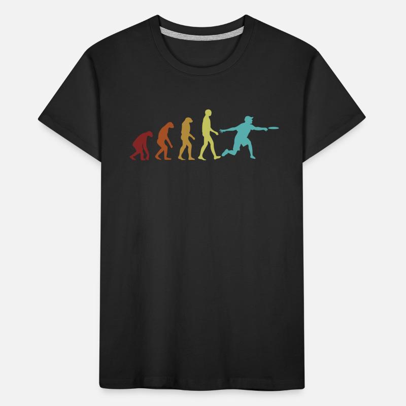 Disc Golf Evolution Basket Disc Golfer T-shirt bio Premium Enfant